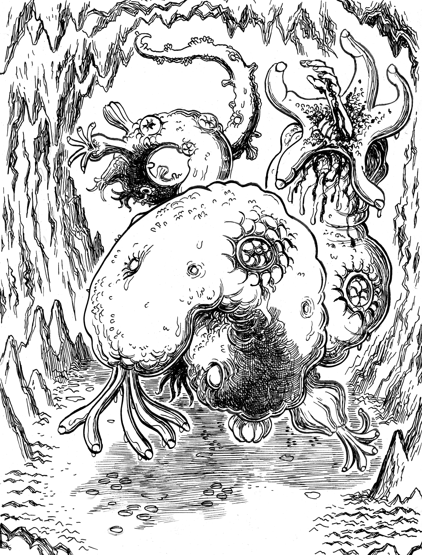 Lovecraft Sketch MWF: The Flying Polyps