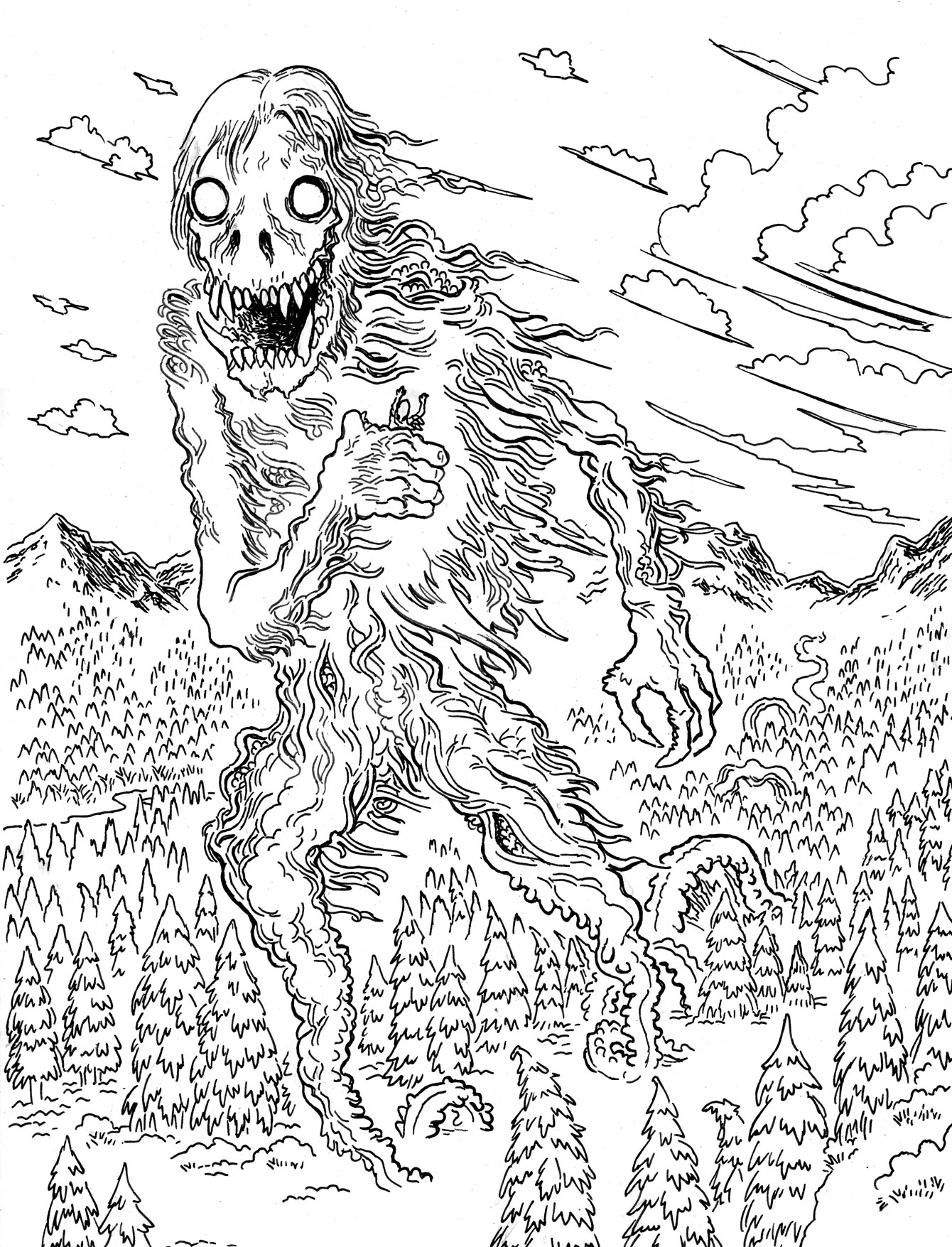 Lovecraft Sketch MWF: Ithaqua