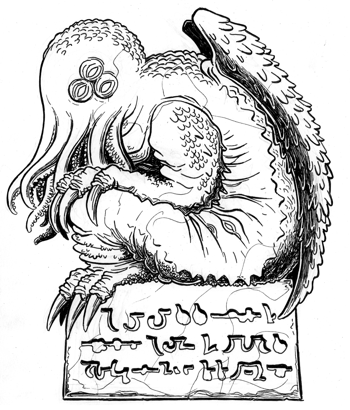 Lovecraft Sketch MWF: Cthulhu #2