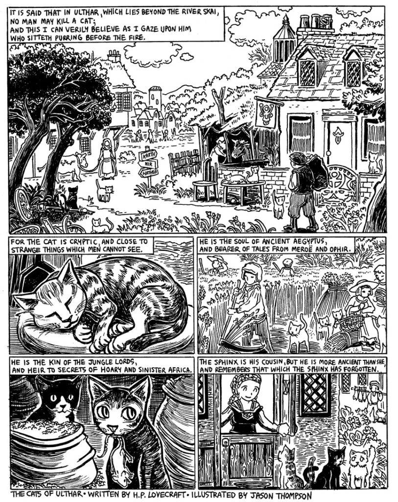 H P Lovecraft S The Cats Of Ulthar Page 1 Mock Man Press
