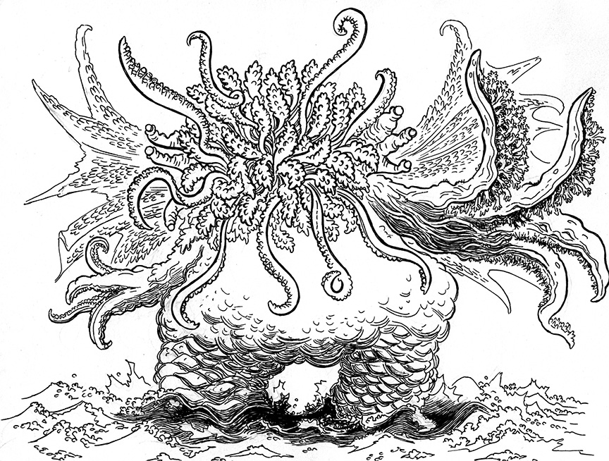 Lovecraftian Sketch: Cthulhu #6